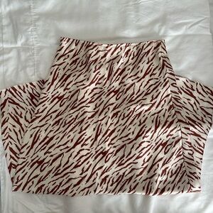 Abercrombie & Fitch Brown and White Pencil Skirt